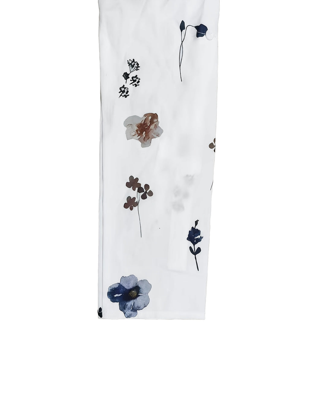 [Elegant Floral Dress] Lightweight Polyester Elegant Floral Print Blouse Dress for Women | Long Sleeve, Button-Up, Perfect for Spring & Fall, Casual to Formal Wear