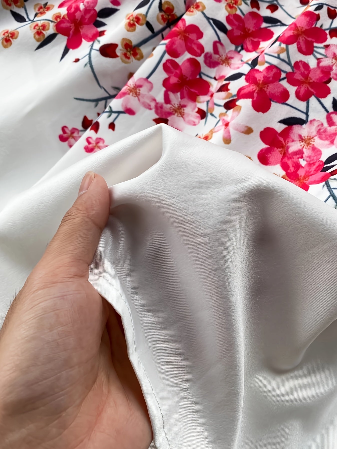 Sweet Style Floral Dress Fashionable Lantern Sleeves Bow Tie