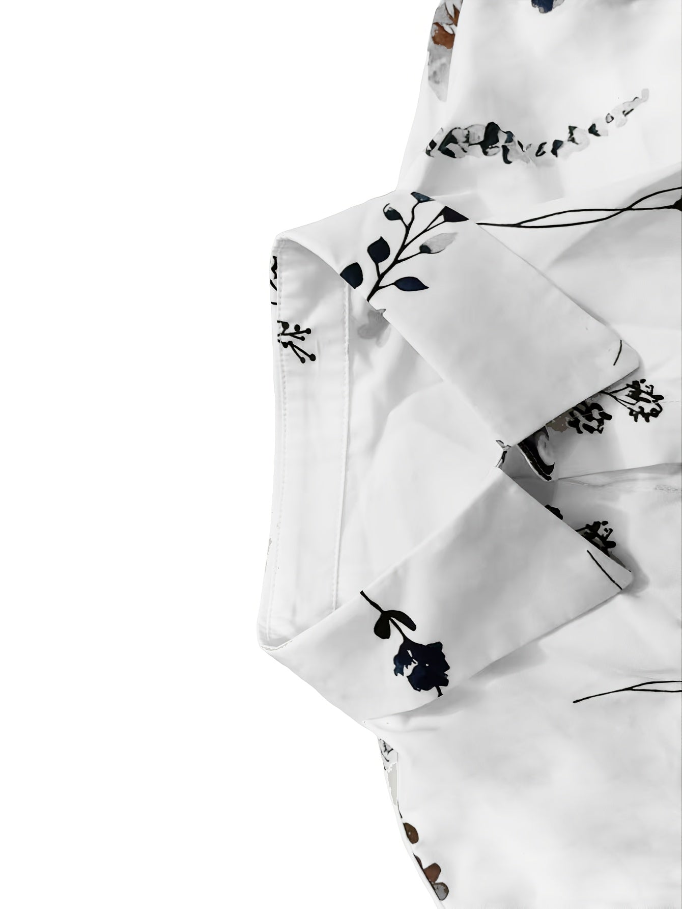 [Elegant Floral Dress] Lightweight Polyester Elegant Floral Print Blouse Dress for Women | Long Sleeve, Button-Up, Perfect for Spring & Fall, Casual to Formal Wear