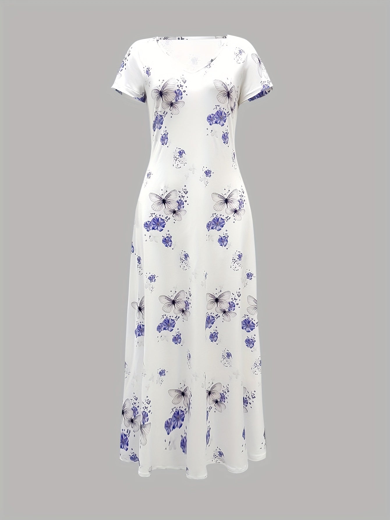 Women's Casual Vacation Floral Print Fresh Long Dress